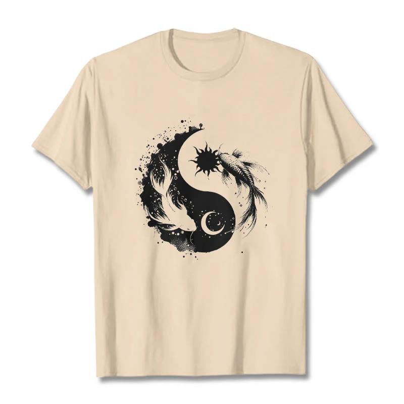 Maglietta con motivo Buddha Stonessun e Moon Yin Yang Koi - Image 9