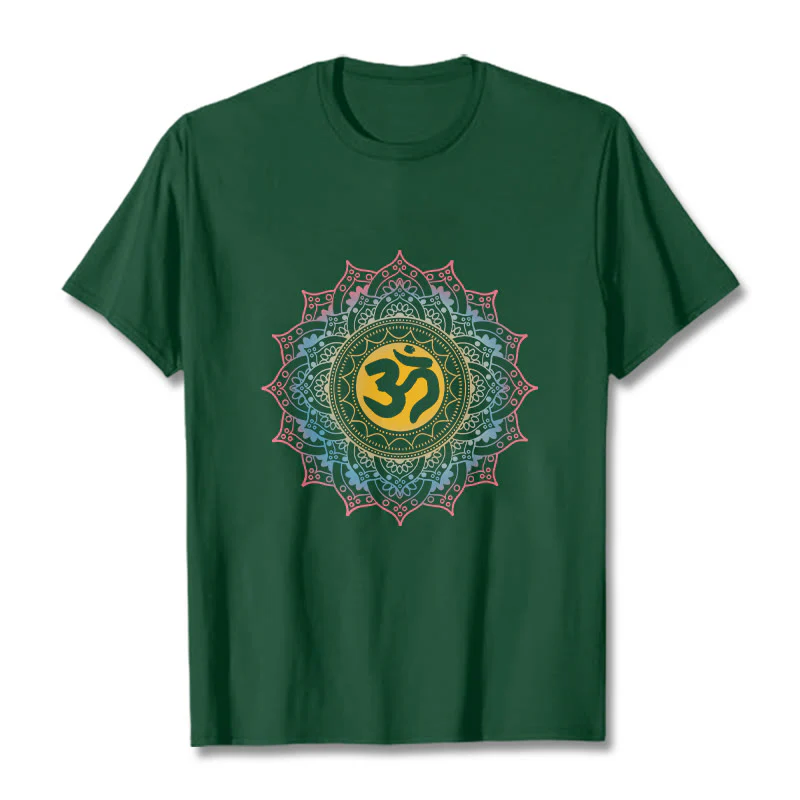 Maglietta con motivo Mandala OM Buddha Stones in sfumatura di colore - Image 11