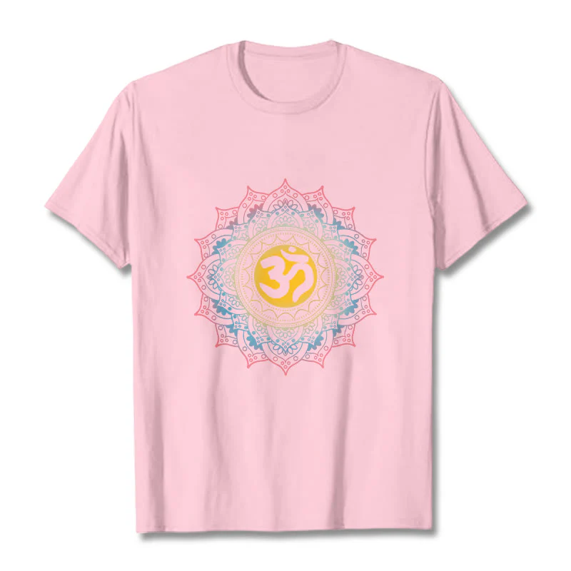 Maglietta con motivo Mandala OM Buddha Stones in sfumatura di colore - Image 13