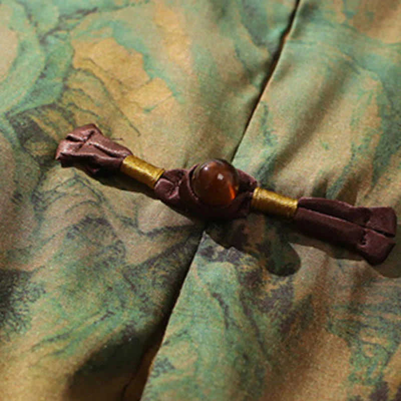Camicie da uomo a maniche corte con maniche a tre quarti, motivo paesaggio con Buddha Stones drago cinese. - Image 11