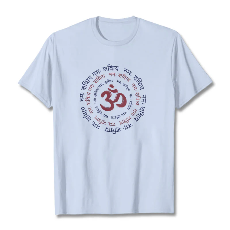 Maglietta in cotone con carattere mantra OM Buddha Stones Sanscrito - Image 10