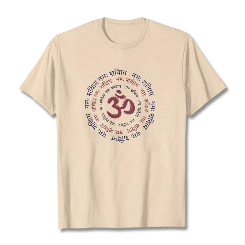 Maglietta in cotone con carattere mantra OM Buddha Stones Sanscrito - Image 12
