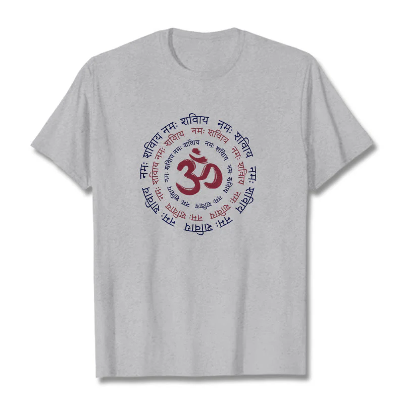 Maglietta in cotone con carattere mantra OM Buddha Stones Sanscrito - Image 24