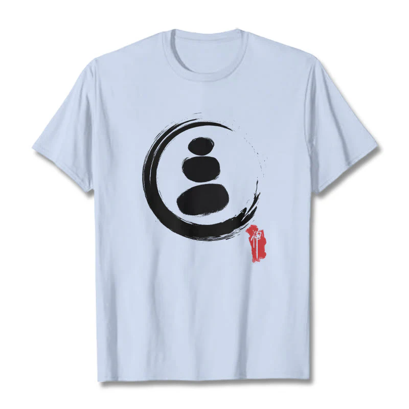 Maglietta in cotone con cerchi zen Buddha Stones - Image 15