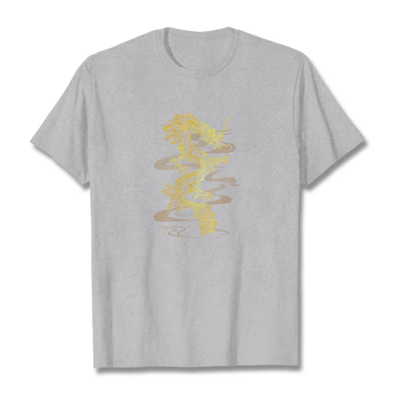 Maglietta in cotone con motivo Buddha Stones Golden Dragon - Image 12