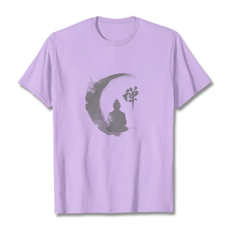 Maglietta in cotone con motivo Buddha Stones in meditazione - Image 15