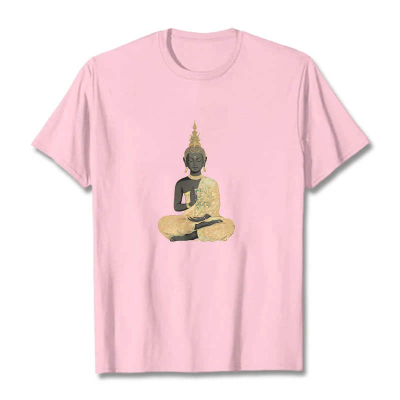 Maglietta in cotone con motivo Buddha Stones in meditazione - Image 19