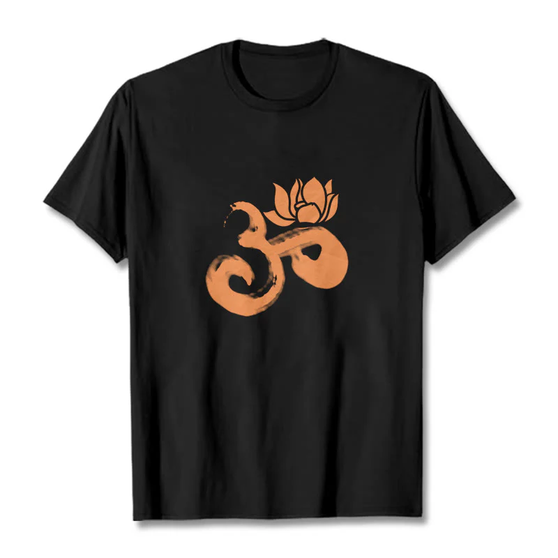 Maglietta in cotone con motivo Buddha Stones OM Lotus Flower - Image 14