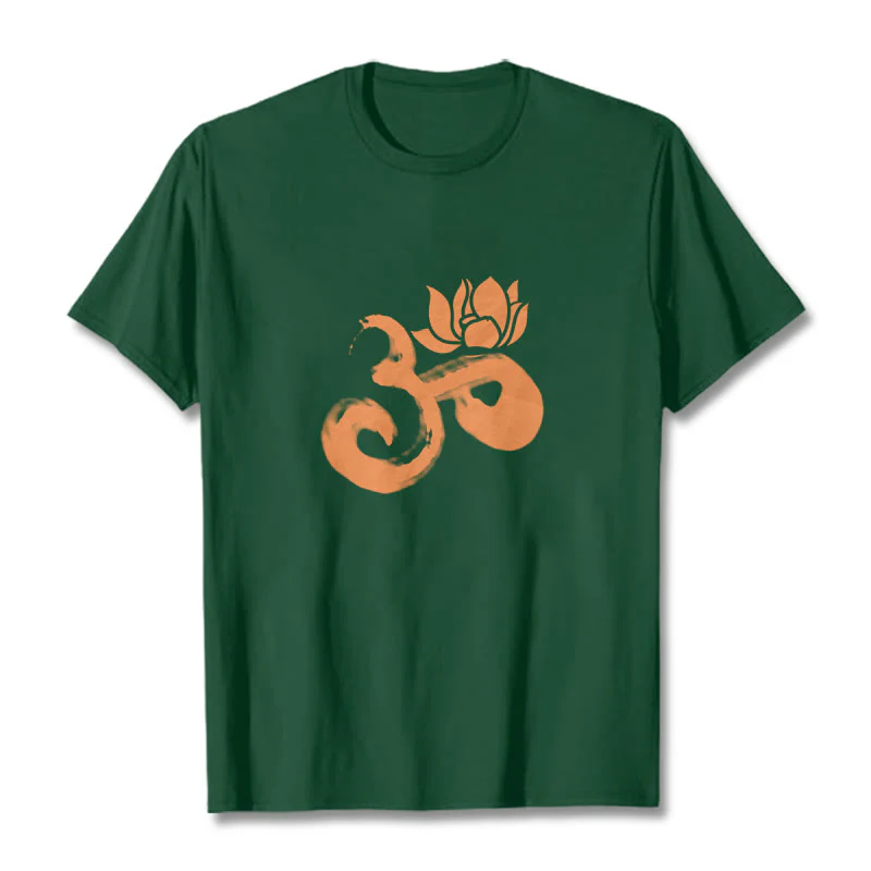 Maglietta in cotone con motivo Buddha Stones OM Lotus Flower - Image 19