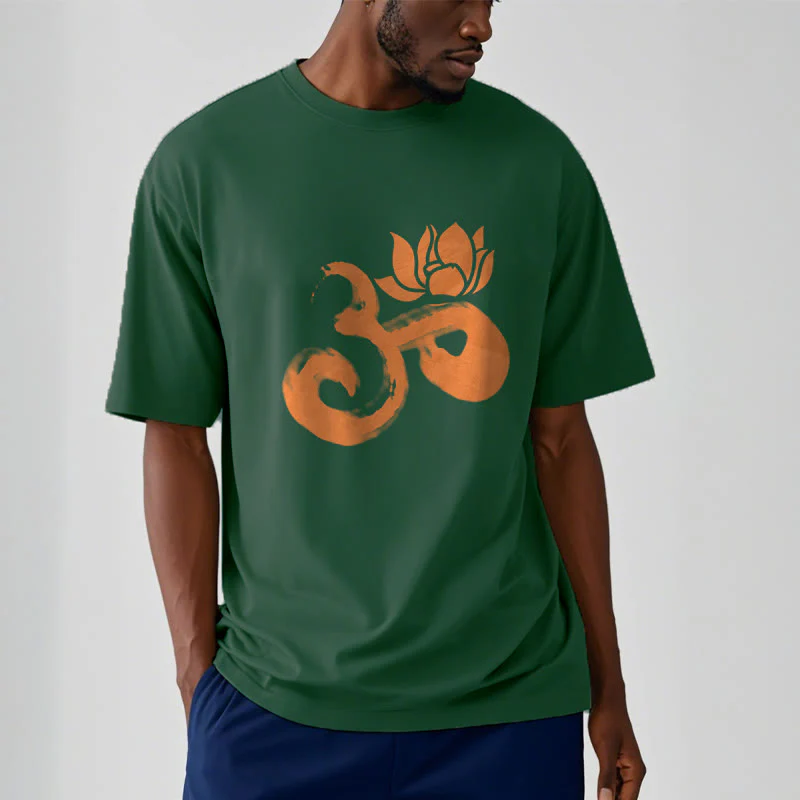 Maglietta in cotone con motivo Buddha Stones OM Lotus Flower - Image 21