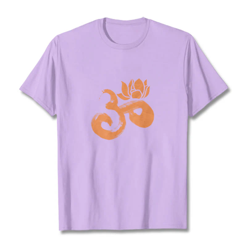 Maglietta in cotone con motivo Buddha Stones OM Lotus Flower - Image 34
