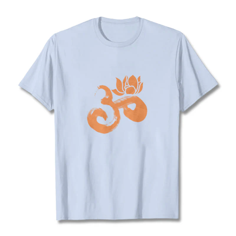 Maglietta in cotone con motivo Buddha Stones OM Lotus Flower - Image 35