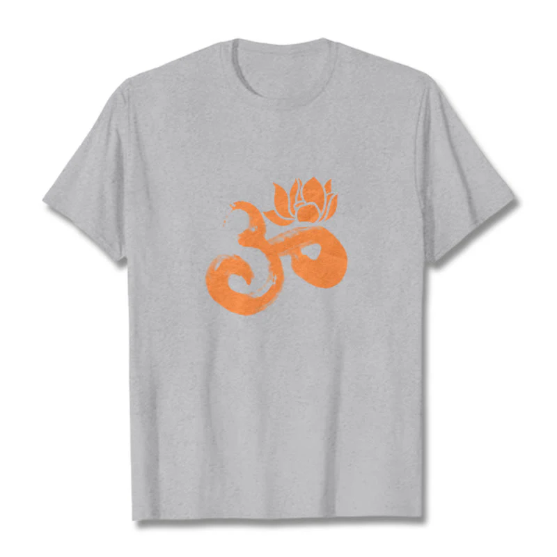 Maglietta in cotone con motivo Buddha Stones OM Lotus Flower - Image 37