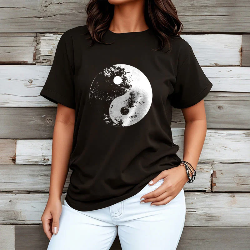 Maglietta in cotone con motivo Buddha Stones Yin Yang Tai Chi - Image 9