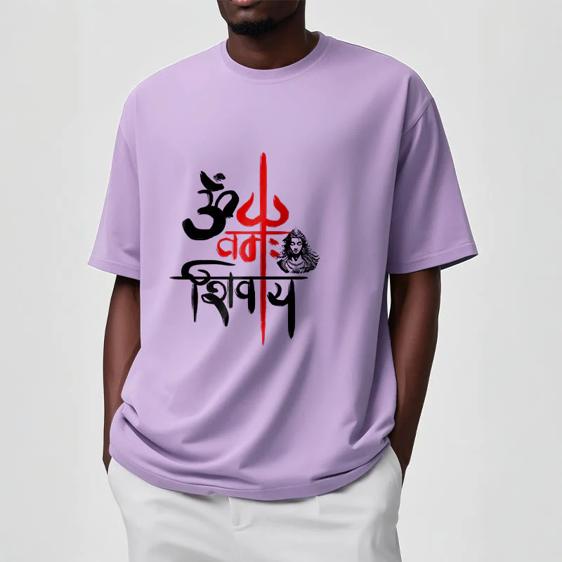 Maglietta in cotone con tridente rosso Buddha Stones OM NAMAH SHIVAYA - Image 10