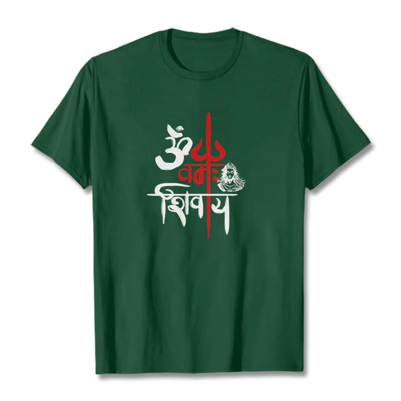 Maglietta in cotone con tridente rosso Buddha Stones OM NAMAH SHIVAYA - Image 11