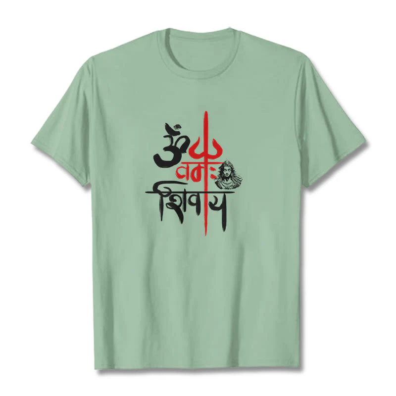 Maglietta in cotone con tridente rosso Buddha Stones OM NAMAH SHIVAYA - Image 13