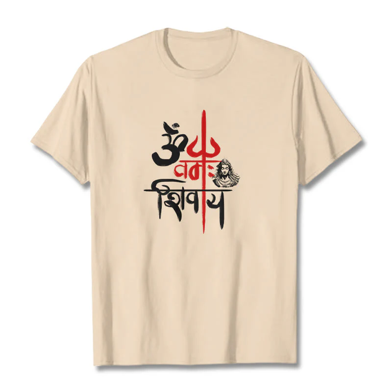 Maglietta in cotone con tridente rosso Buddha Stones OM NAMAH SHIVAYA - Image 15