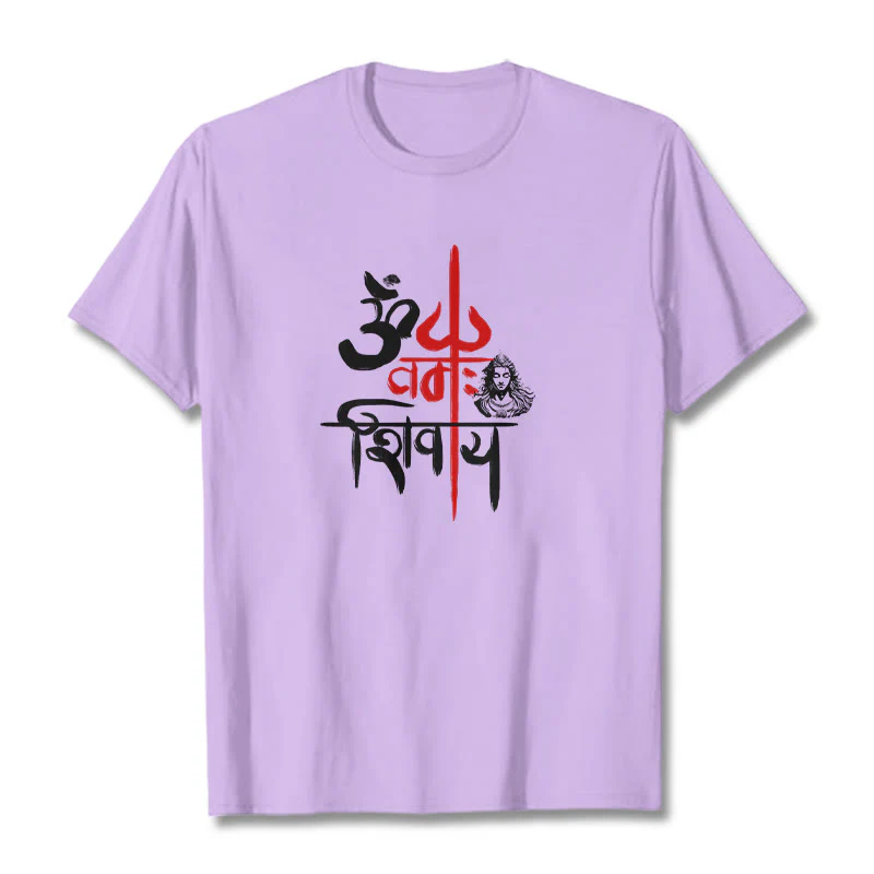 Maglietta in cotone con tridente rosso Buddha Stones OM NAMAH SHIVAYA - Image 9