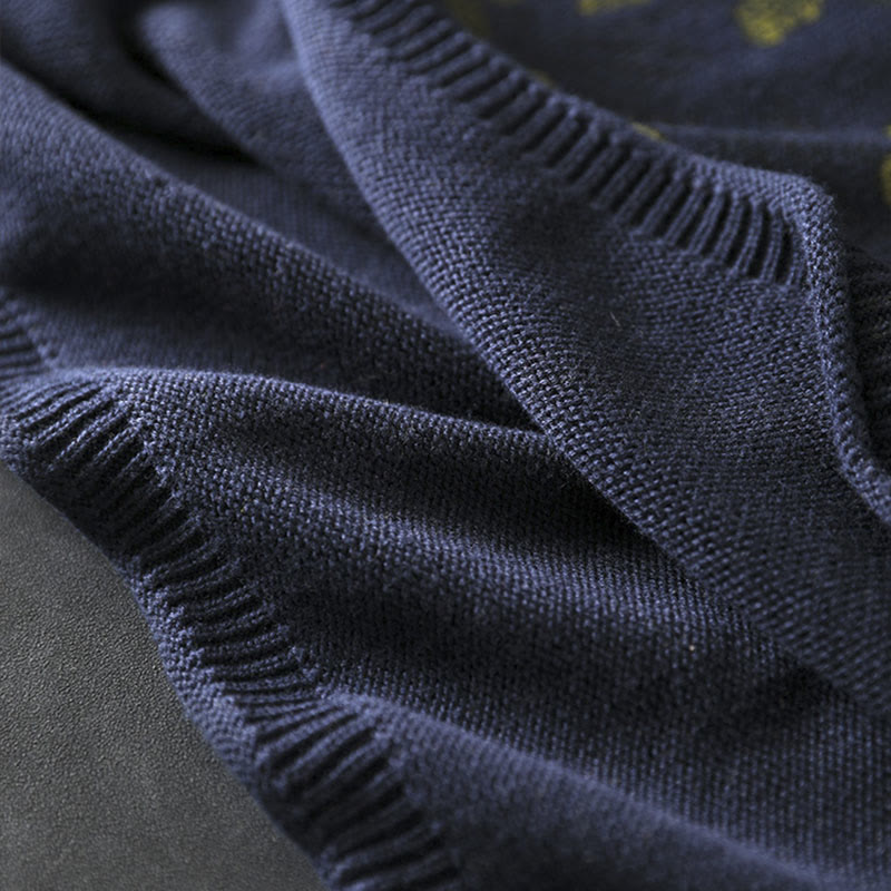 Maglione da donna in cotone a maniche lunghe con collo alto e motivo a girasole Buddha Stones - Image 12