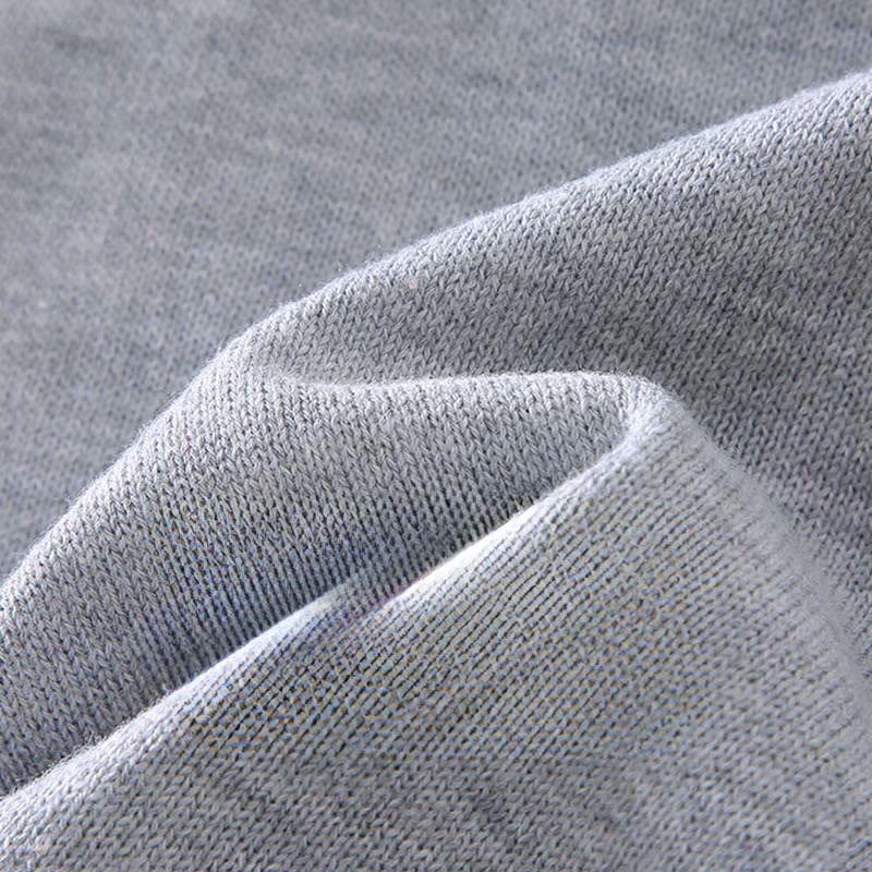 Maglione da uomo a maniche lunghe in cotone con scollo a V, tinta unita e design semplice, motivo Buddha Stones - Image 4