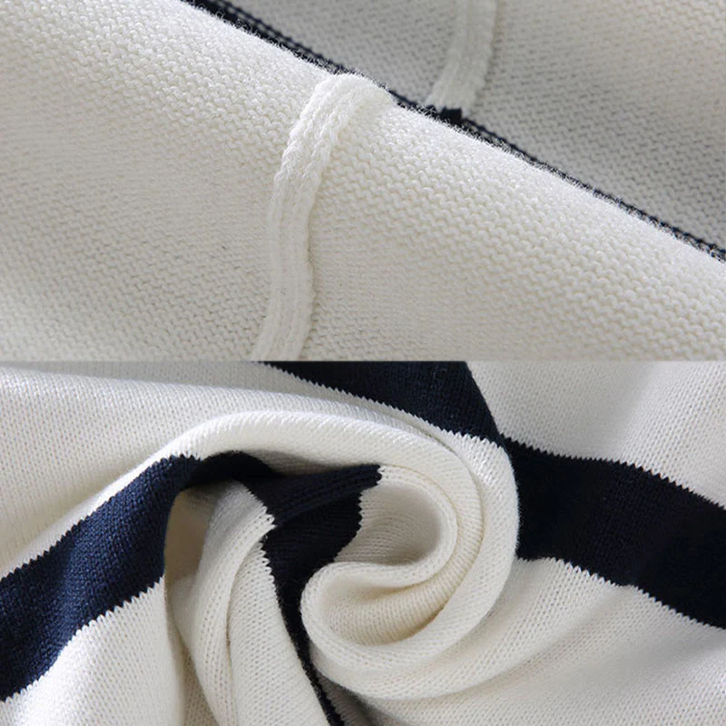 Maglione da uomo in cotone a maniche lunghe con cerniera a mezza lunghezza e strisce a contrasto di colore Buddha Stones - Image 7