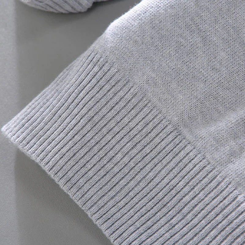 Maglione da uomo in puro cotone con collo alto, maniche lunghe e orlo a coste tinta unita, motivo Buddha Stones - Image 12