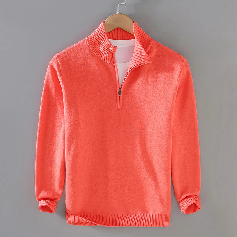 Maglione da uomo in puro cotone con collo alto, maniche lunghe e orlo a coste tinta unita, motivo Buddha Stones - Image 16