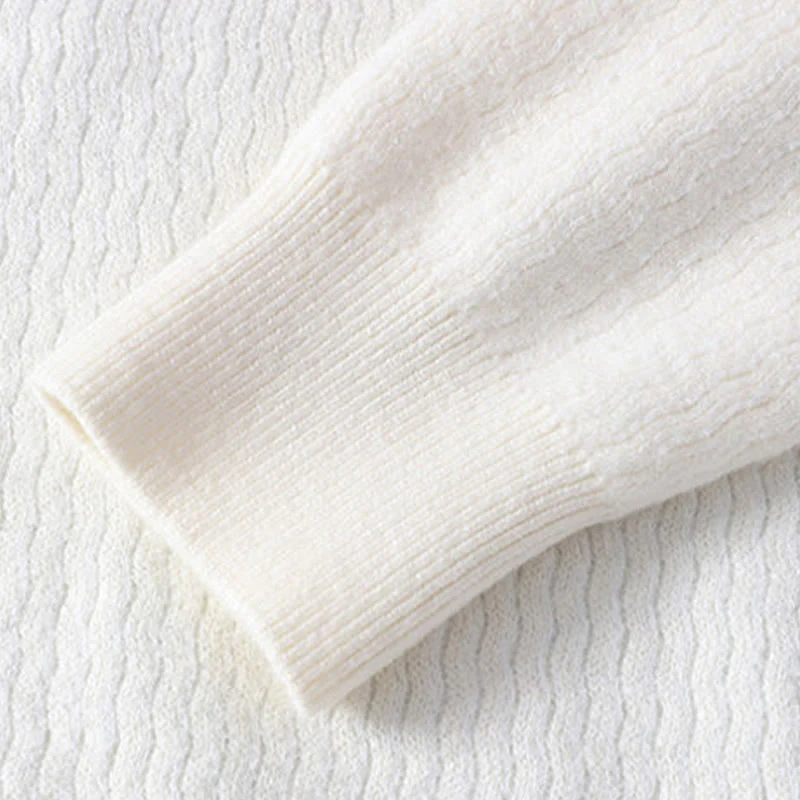 Maglione lavorato a maglia a maniche lunghe da uomo con colletto rialzato invernale Buddha Stones - Image 6