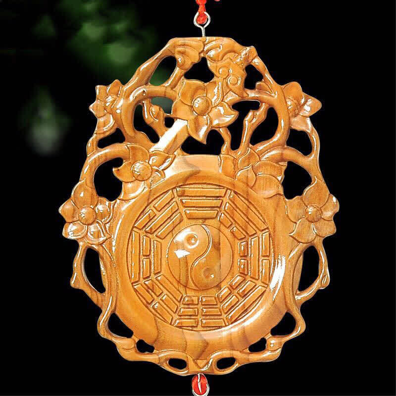 Mappa Bagua Feng Shui Legno di Pesca Mappa Energetica Equilibrio Nodo Cinese - Image 3
