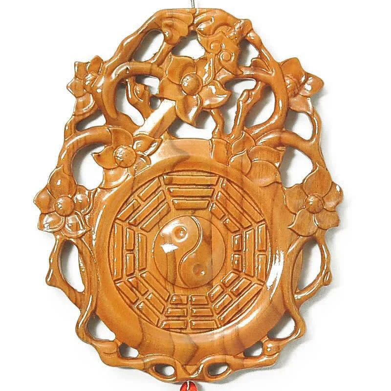 Mappa Bagua Feng Shui Legno di Pesca Mappa Energetica Equilibrio Nodo Cinese - Image 5