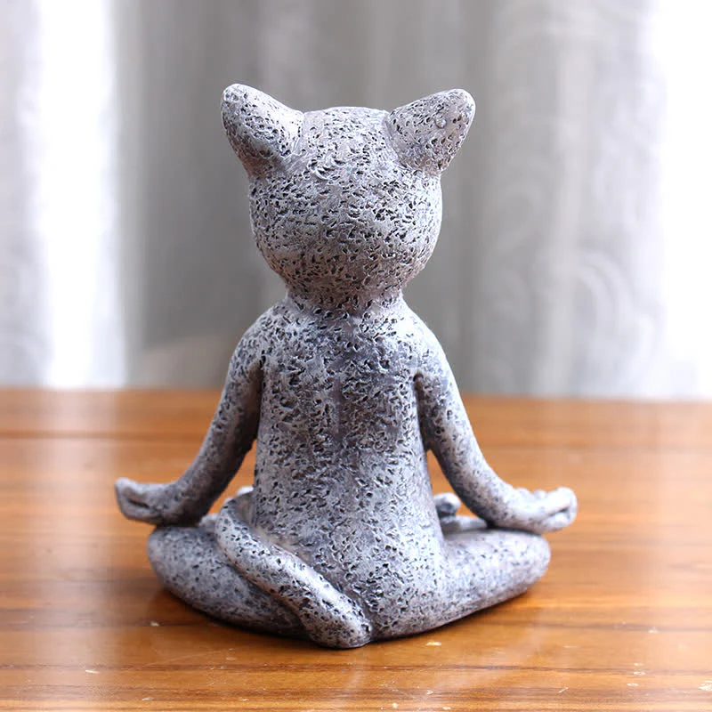 Meditazione Zen Cane Gatto Rana Decorazione - Image 9