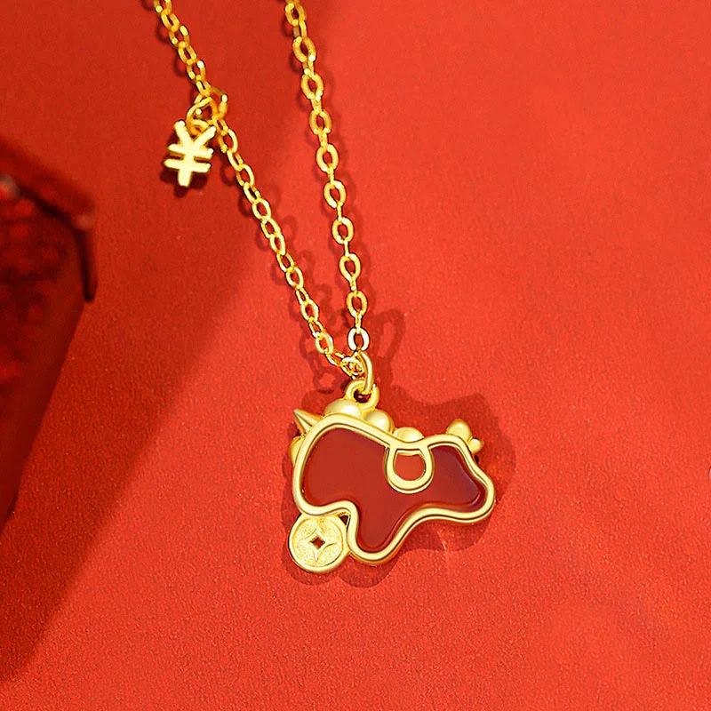 Orecchini asimmetrici con protezione dell'anno del cavallo, in argento sterling 925 con moneta in agata rossa e Buddha Stones - Image 20