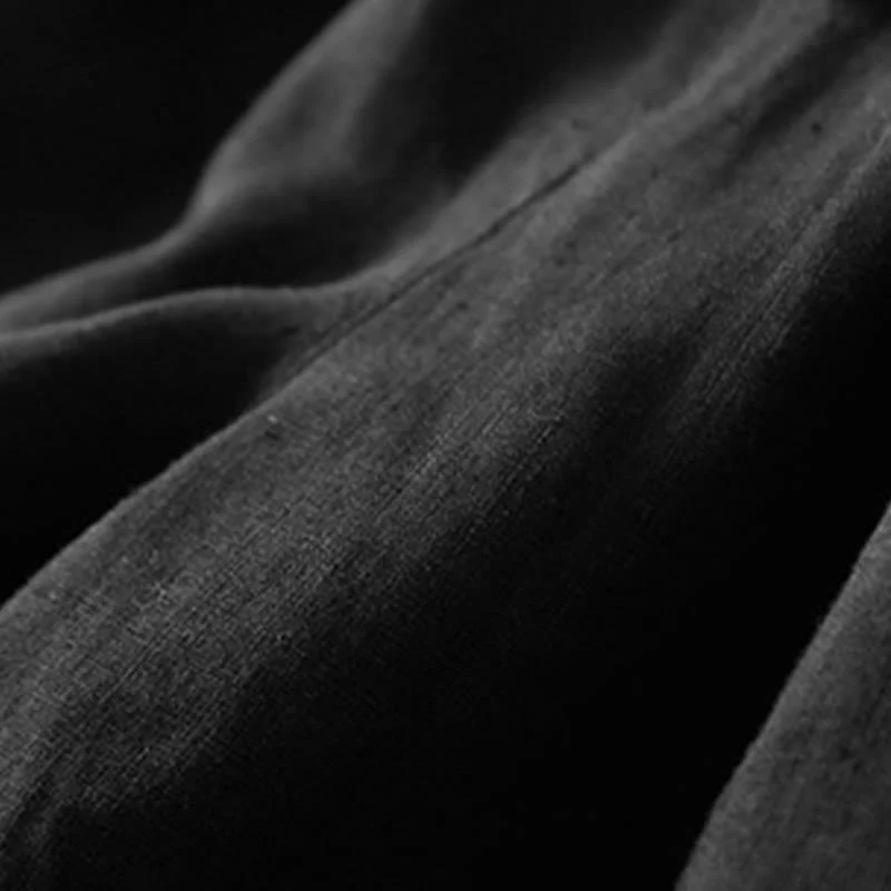 Pantaloncini da donna in cotone con lacci e tasche, modello Buddha Stones, tinta unita, con fondo in pizzo cavo - Image 21