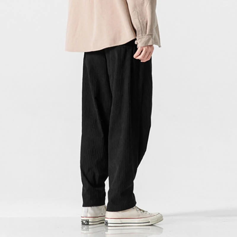 Pantaloni a gamba dritta in cotone con tasche e bottoni, modello Buddha Stones , da uomo, autunno inverno - Image 27