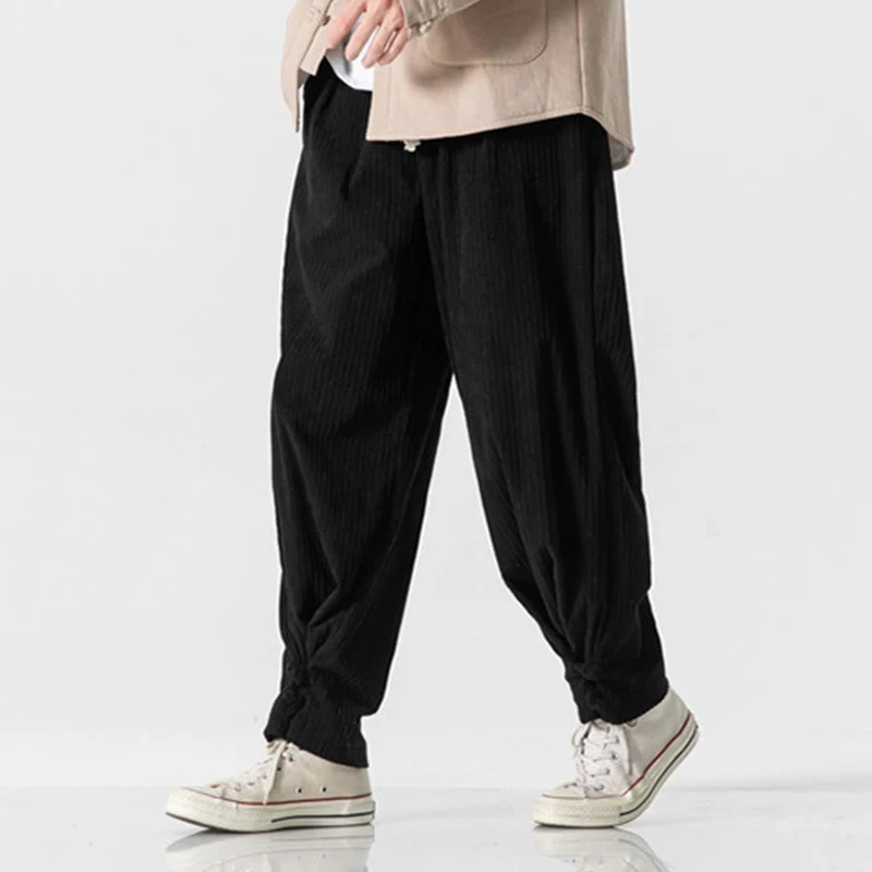 Pantaloni a gamba dritta in cotone con tasche e bottoni, modello Buddha Stones , da uomo, autunno inverno - Image 28