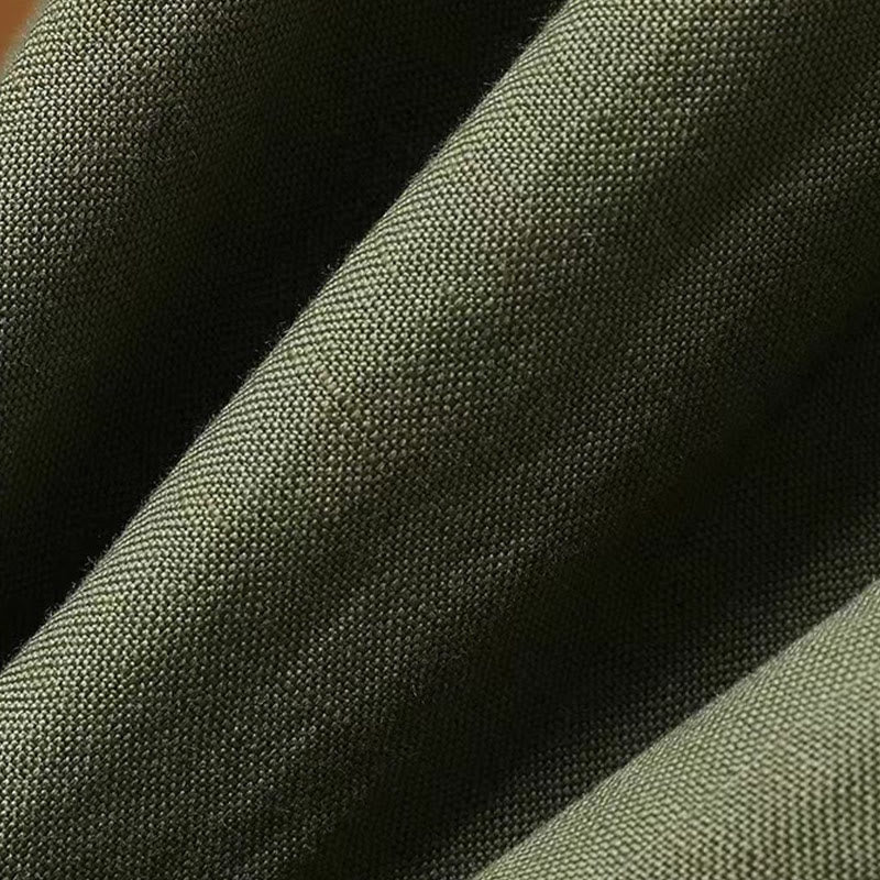 Pantaloni a gamba larga da donna in cotone e lino, lunghezza 7-8, casual, estivi, colore puro, Buddha Stones - Image 5
