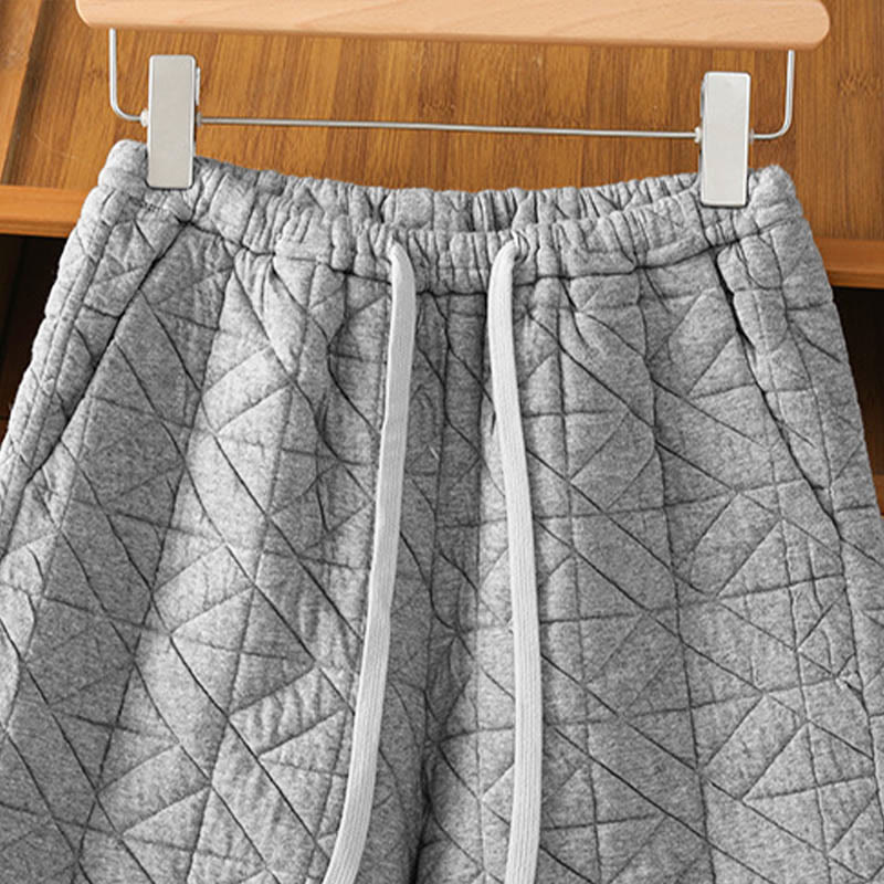 Pantaloni a gamba larga termici con coulisse e tasche, tinta unita, da donna , Buddha Stones - Image 12
