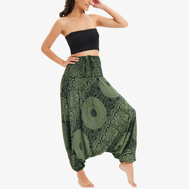 Pantaloni Buddha Stones casual larghi geometrici rotondi da indossare in due stili, pantaloni da yoga da donna - Image 26