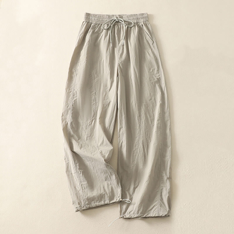 Pantaloni Buddha Stones Summer Vintage con coulisse e polsini con tasche