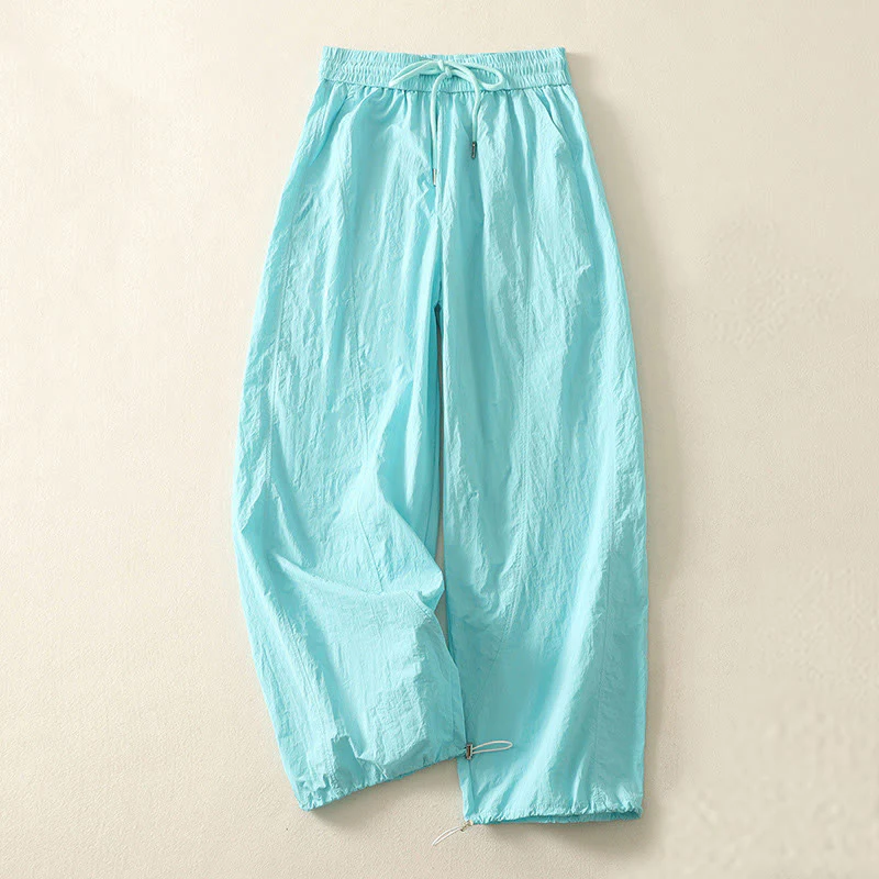 Pantaloni Buddha Stones Summer Vintage con coulisse e polsini con tasche - Image 22