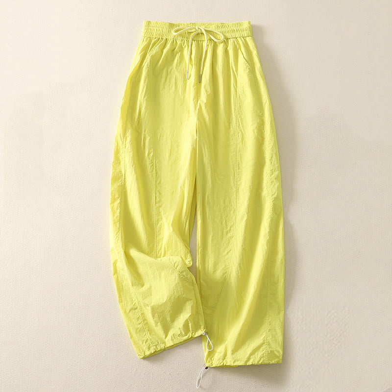 Pantaloni Buddha Stones Summer Vintage con coulisse e polsini con tasche - Image 27