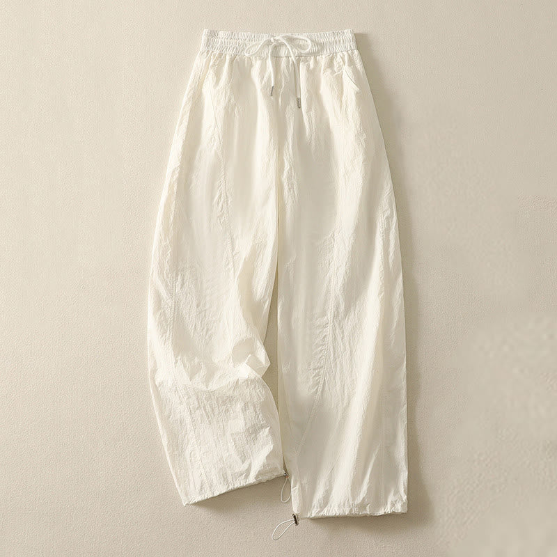 Pantaloni Buddha Stones Summer Vintage con coulisse e polsini con tasche - Image 6