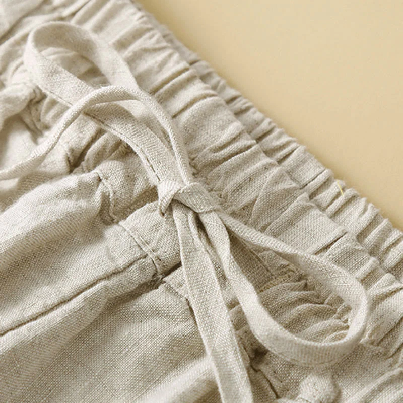 Pantaloni Capri Harem in cotone con tasche da donna Buddha Stones Commute - Image 14