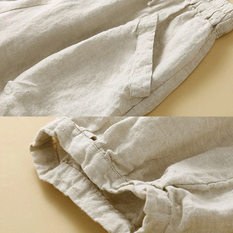 Pantaloni Capri Harem in cotone con tasche da donna Buddha Stones Commute - Image 17