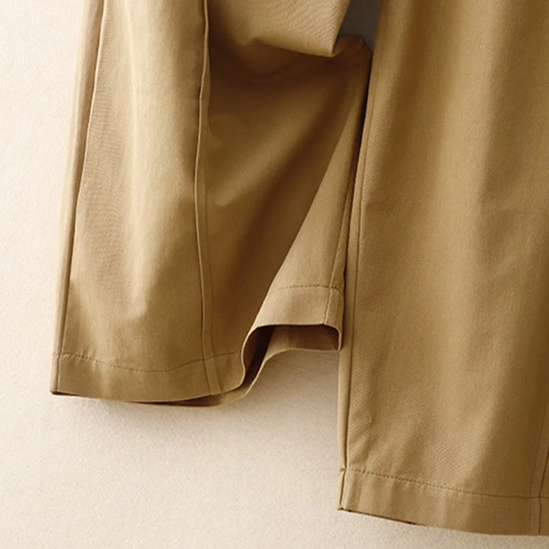 Pantaloni casual da donna in cotone e poliestere con tasche Buddha Stones - Image 3