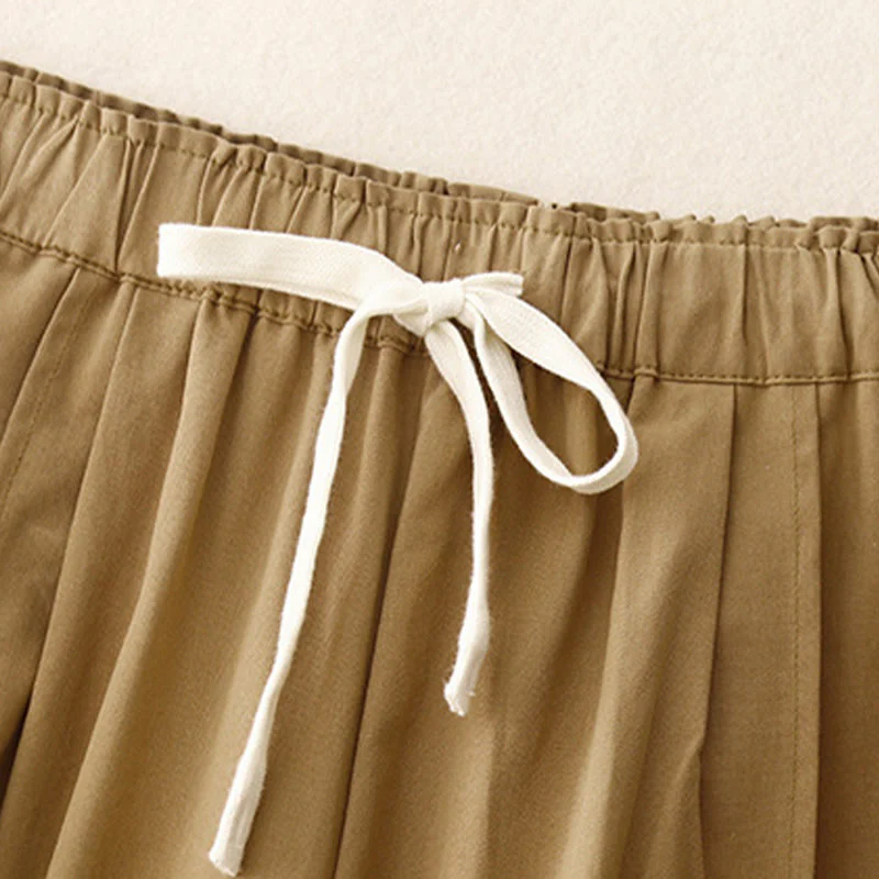 Pantaloni casual da donna in cotone e poliestere con tasche Buddha Stones - Image 4