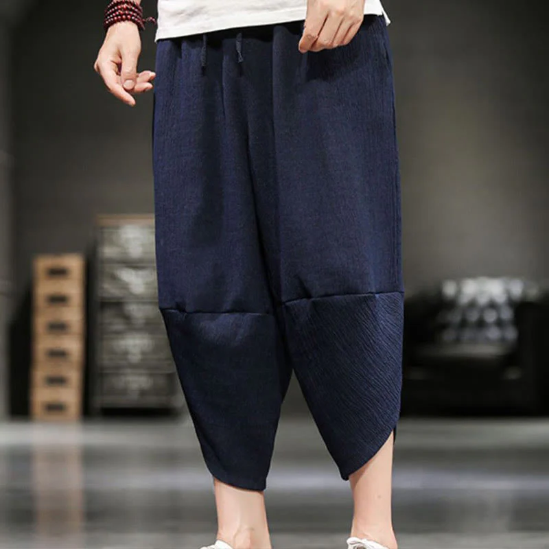 Pantaloni corti da uomo Buddha Stones Summer Solid con tasche - Image 21