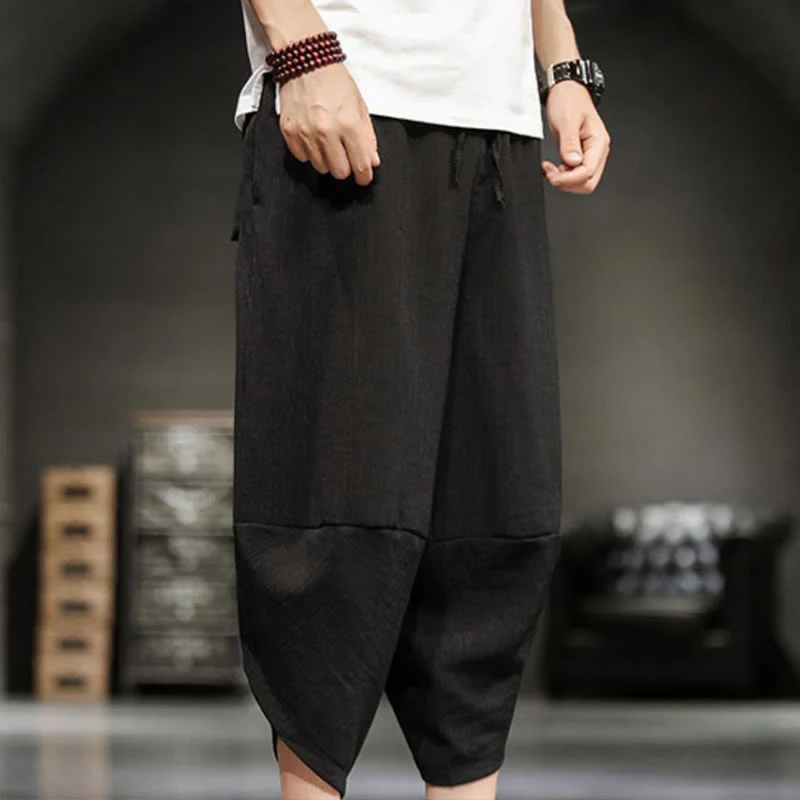 Pantaloni corti da uomo Buddha Stones Summer Solid con tasche - Image 25