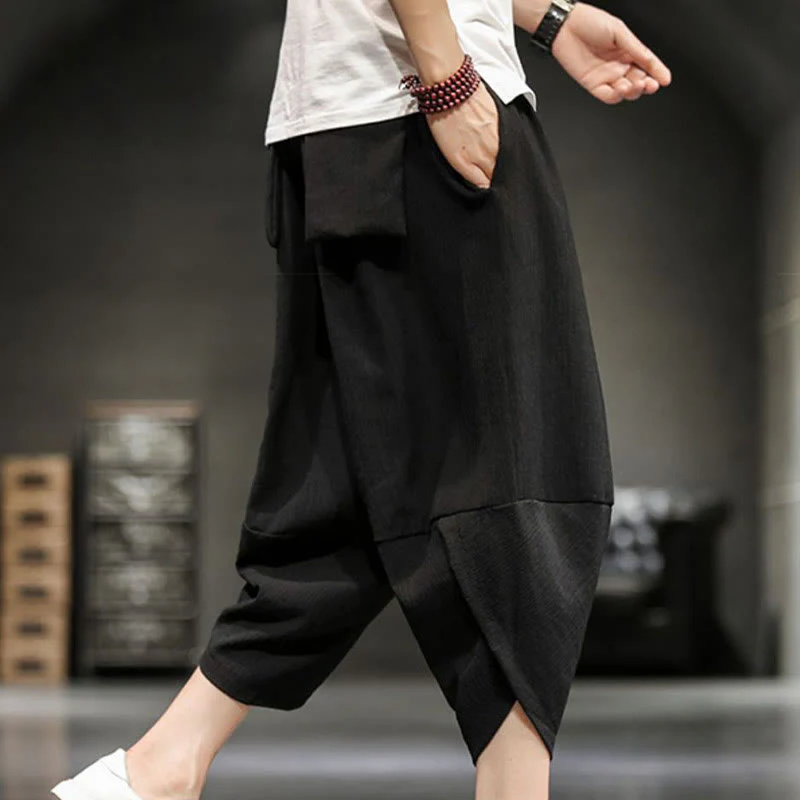 Pantaloni corti da uomo Buddha Stones Summer Solid con tasche - Image 27